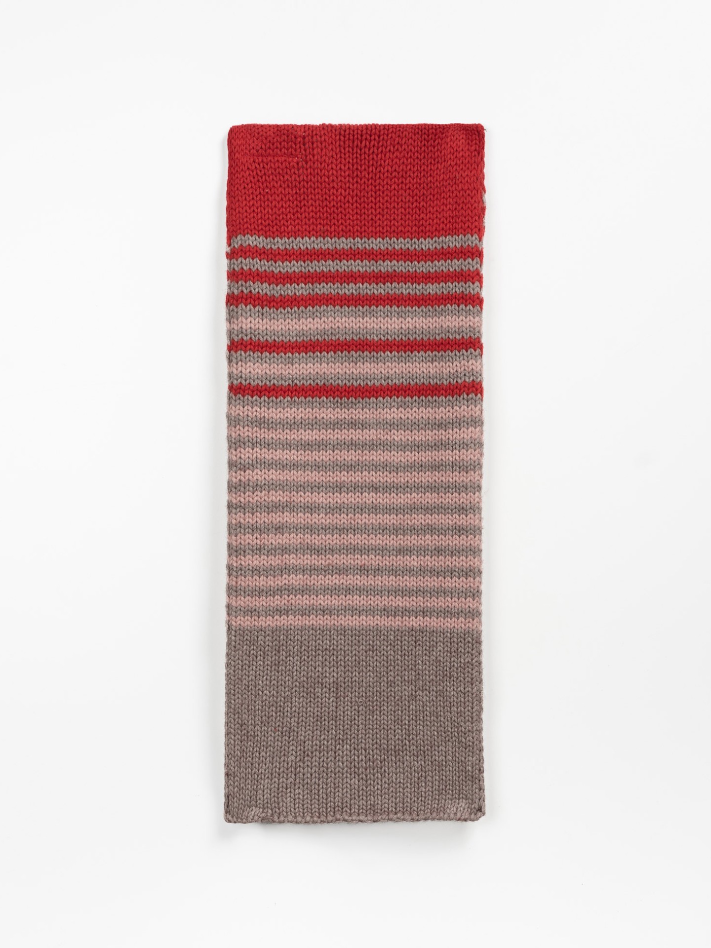 Knitted scarf in a mixture of cotton and wool 