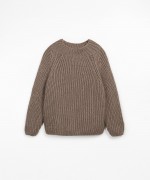 Knitted sweater in a mixture of fibers | Wooden Memories