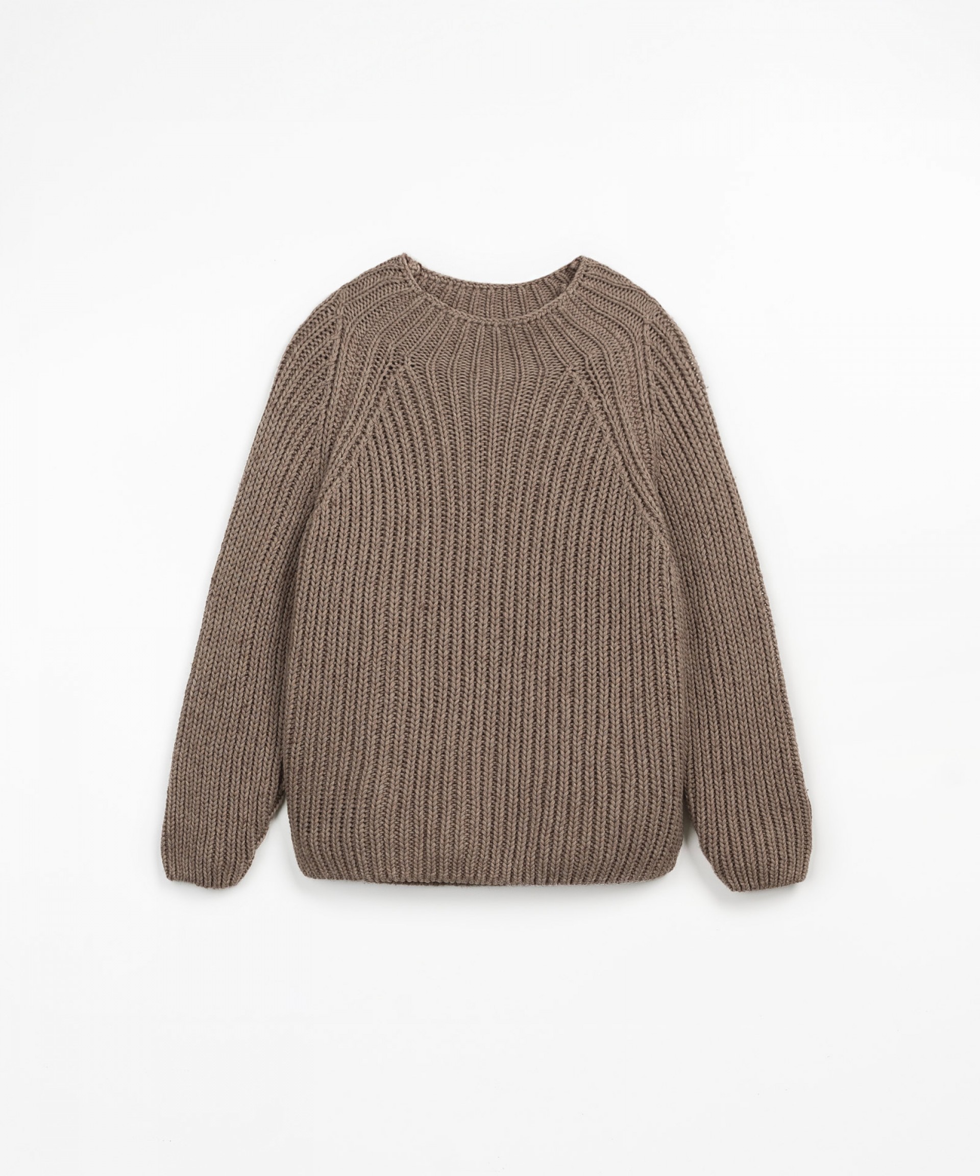 Knitted sweater in a mixture of fibers | Wooden Memories