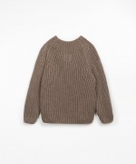 Knitted sweater in a mixture of fibers | Wooden Memories