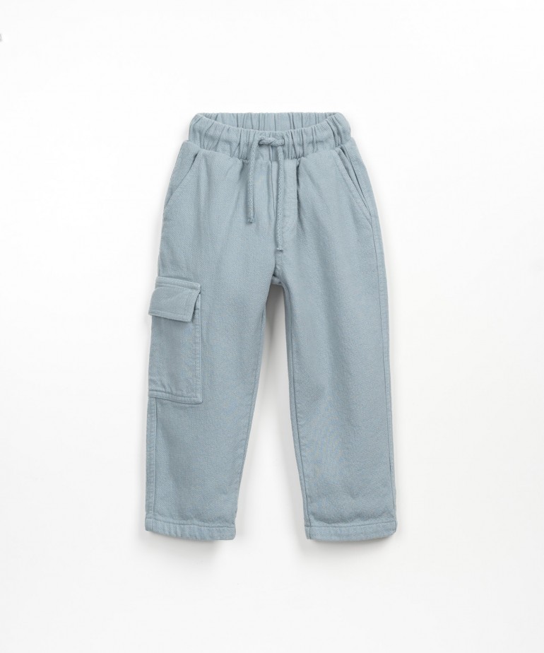 Twill pants with pockets