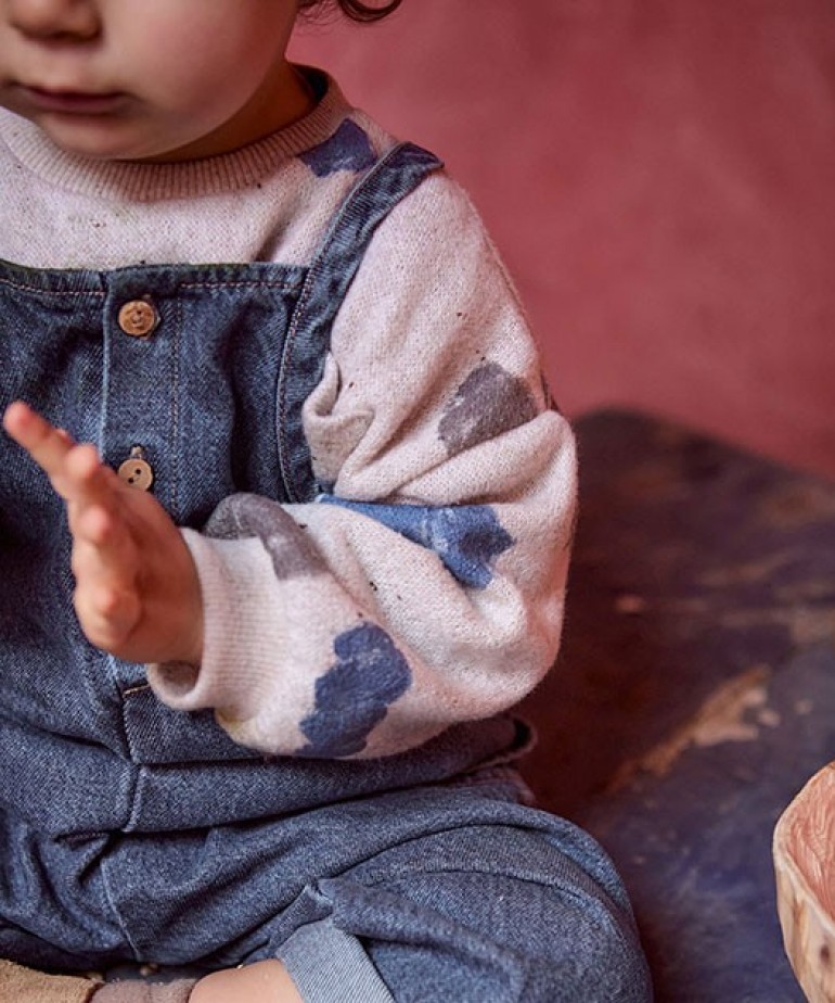 Maglia con stampa a nuvole