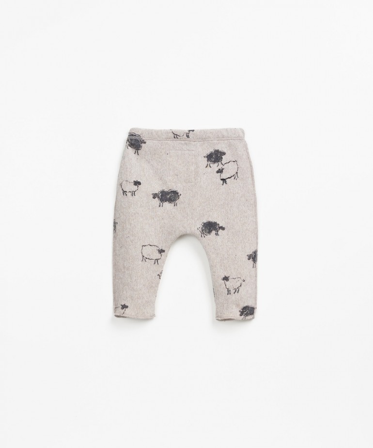 Pantaloni con stampa a pecore