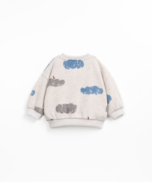 Sweater with cloud print