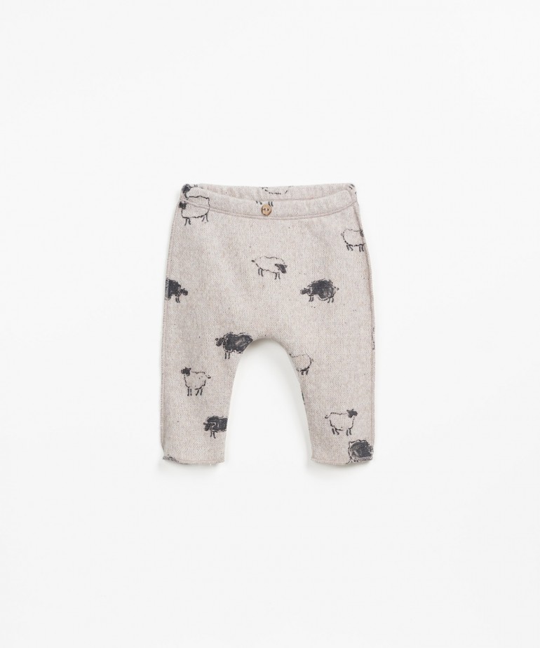 Pants with sheep print