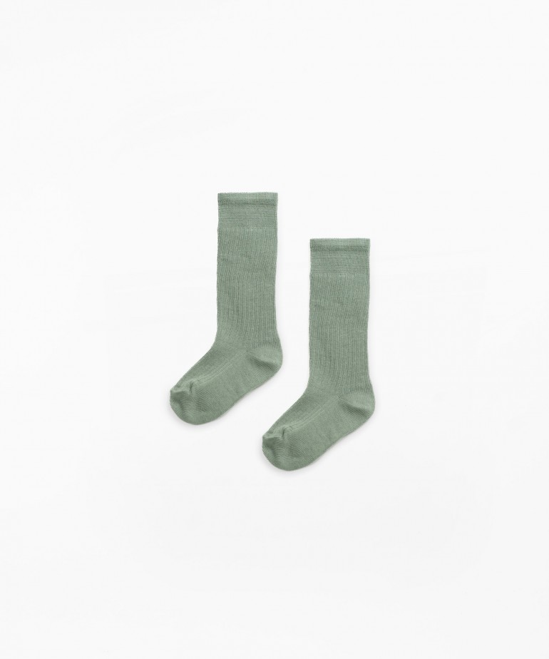 Chaussettes avec un mlange de coton biologique et de polyamide