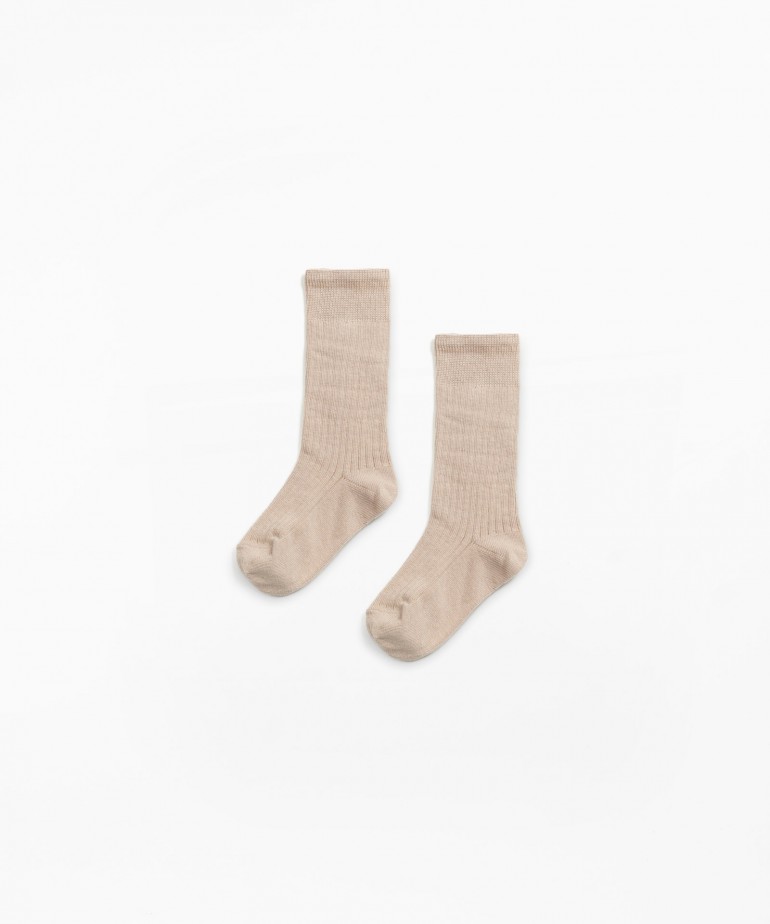 Chaussettes avec un mlange de coton biologique et de polyamide