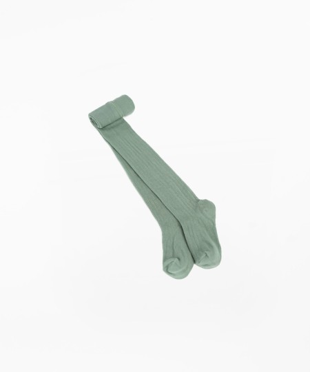 Leotardos de punto acanalado con algod�n org�nico