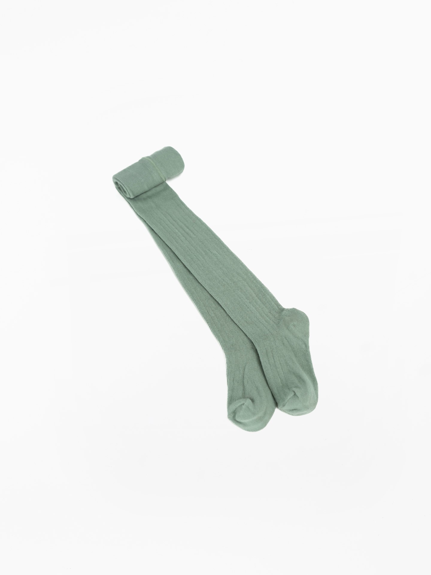 Collants em malha canelada com algodão orgânico