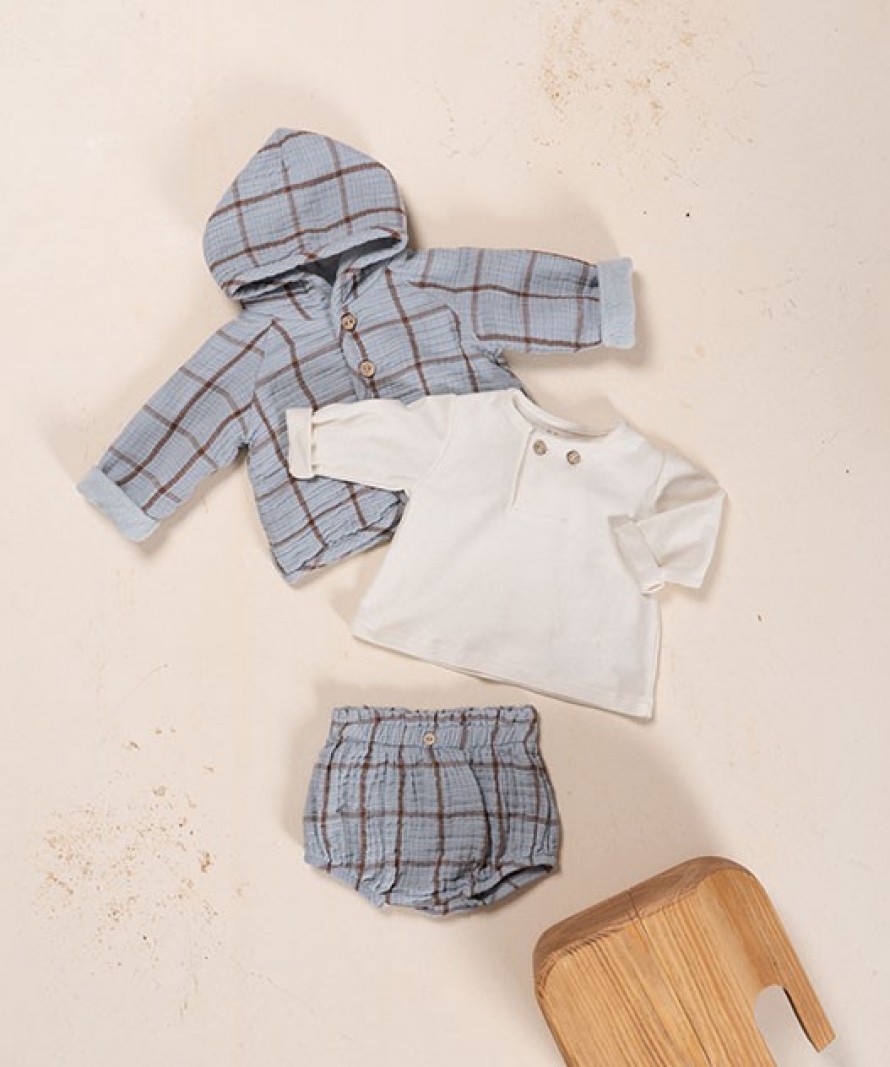 Pantal�n corto con estampado ajedrez