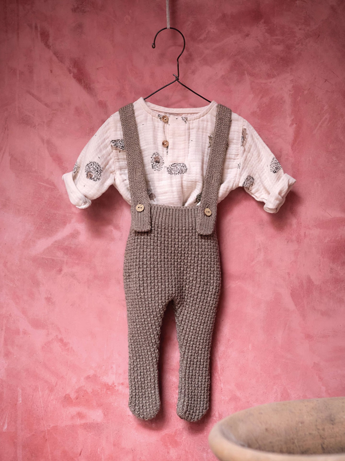 Blusa con stampa a ricci