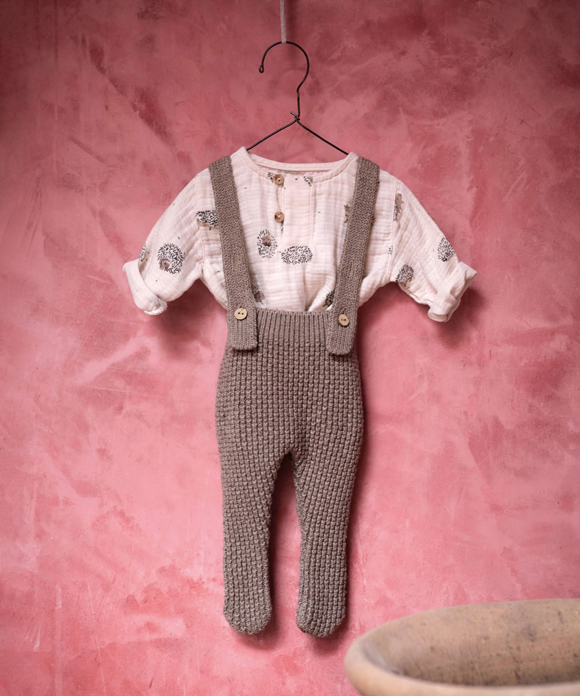 Knitted jumpsuit with adjustable straps | Wooden Memories