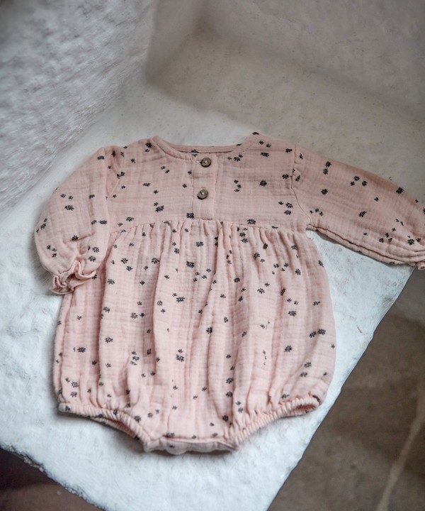 Woven jumpsuit with flower print