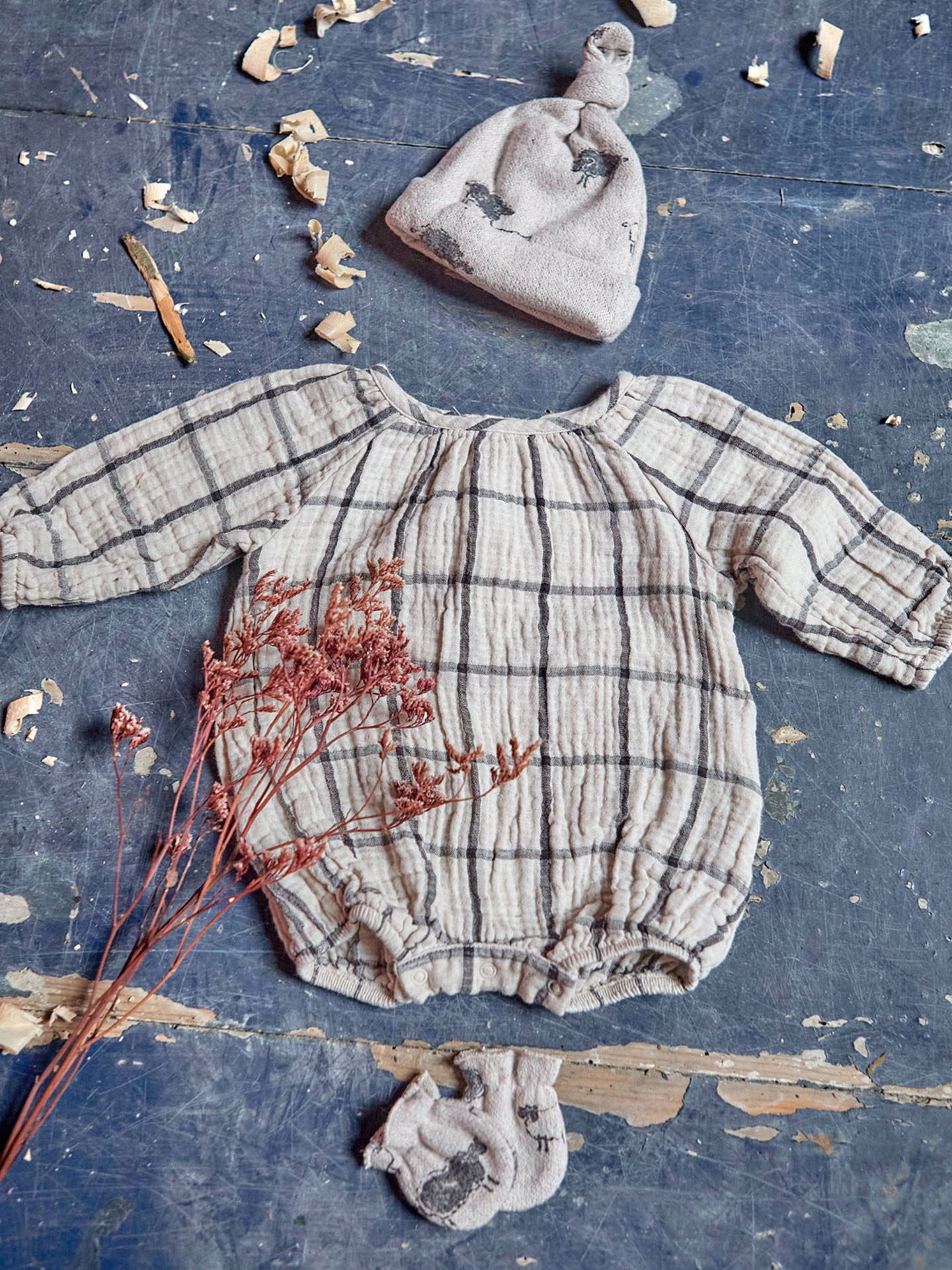 Woven jumpsuit in organic cotton