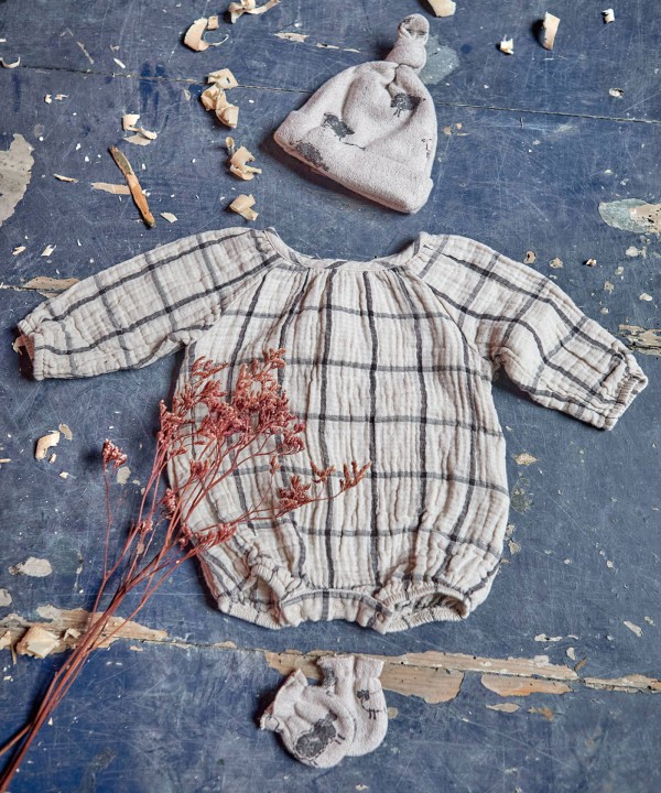 Woven jumpsuit in organic cotton 