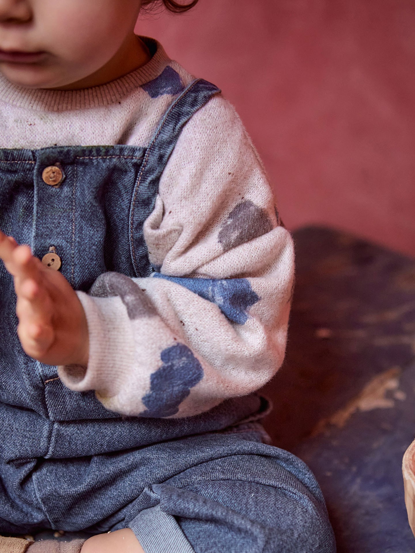 Sweater with cloud print