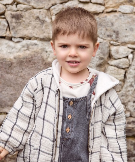 Chaqueta de tela con forro polar