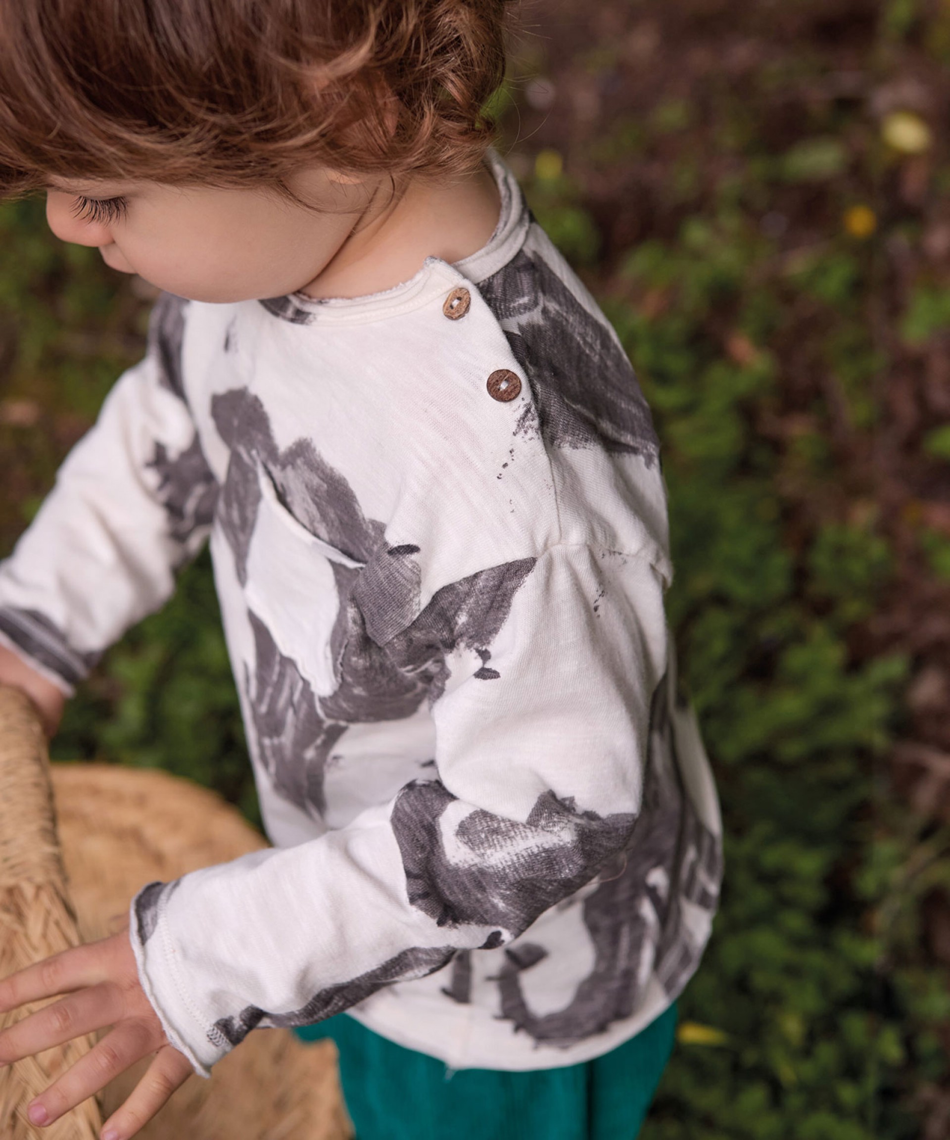 T-shirt en coton biologique avec imprim | Wooden Memories