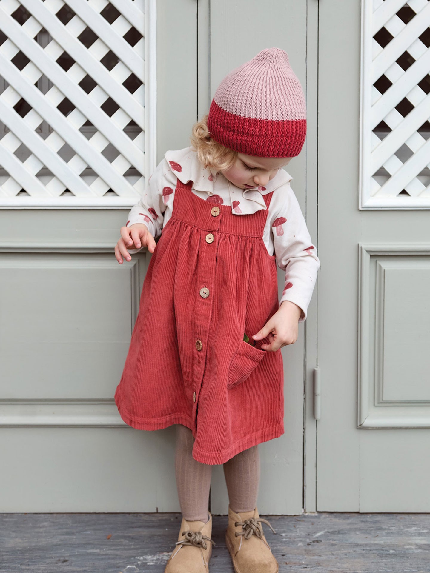 Robe en velours côtelé