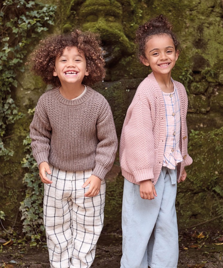 Maglia tricot in misto cotone e lana