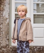 Plush jacket with hoodie | Wooden Memories