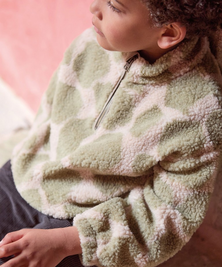 Maglia in pelo con stampa