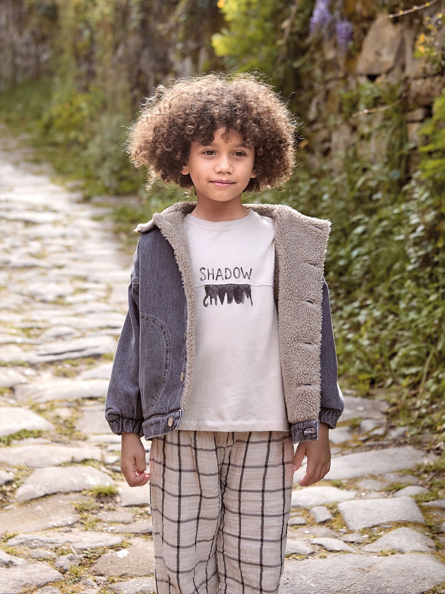 Giacca in jeans con fodera di pelo