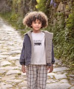 Pantaloni in tessuto con fodera in maglia | Wooden Memories