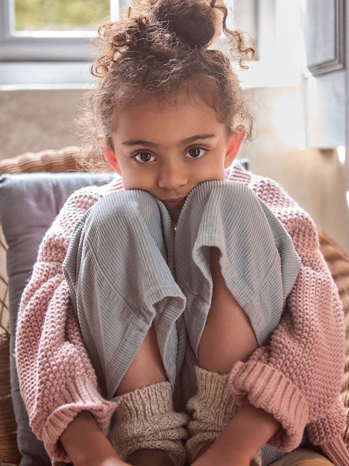 Chaqueta tejida con bolsillos
