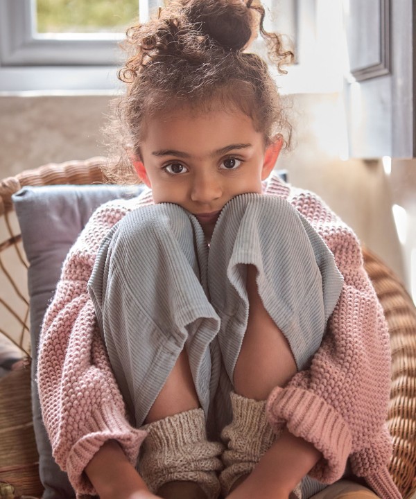 Chaqueta tejida con bolsillos
