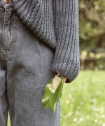 Knitted sweater in a mixture of fibers | Wooden Memories