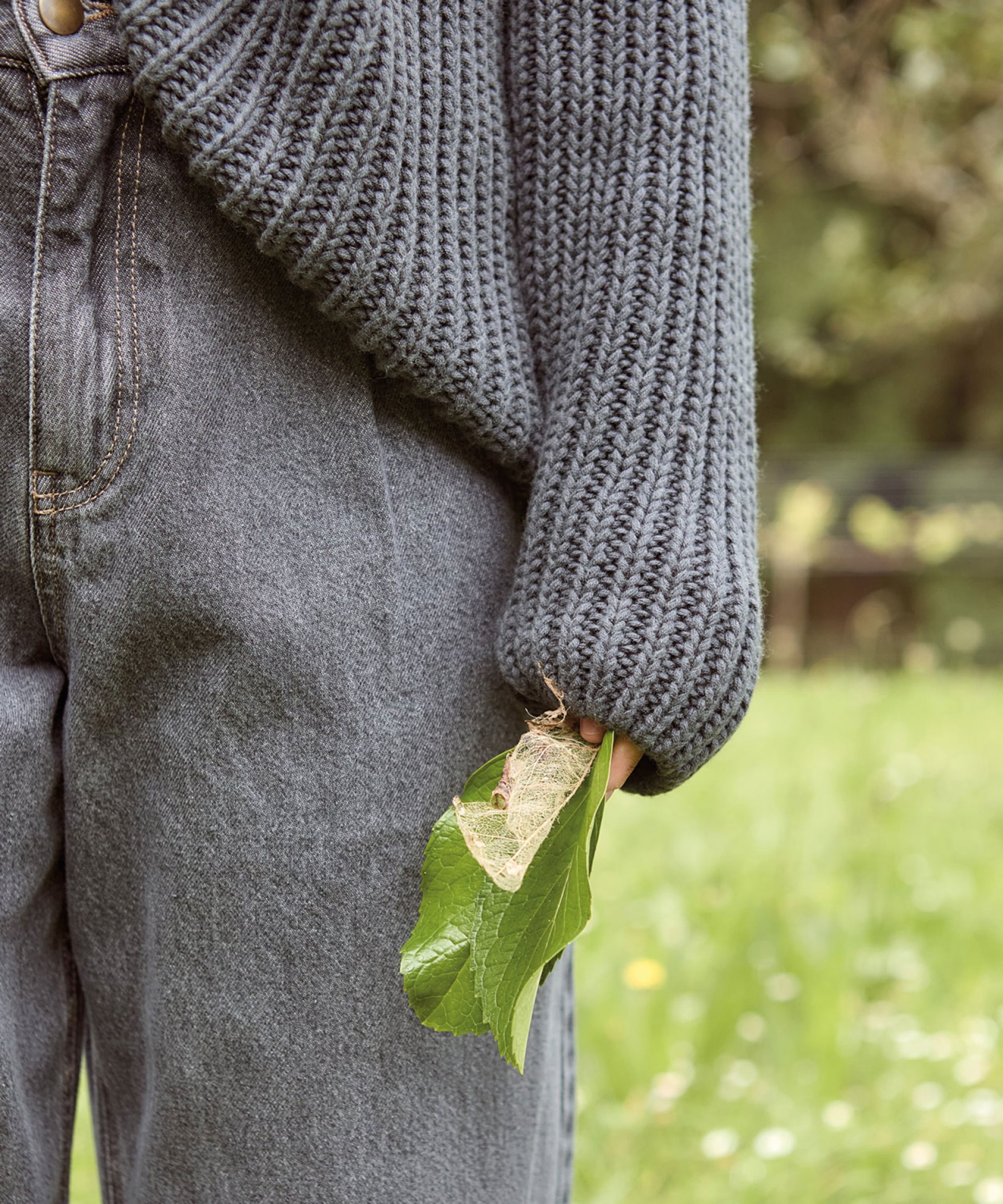 Knitted sweater in a mixture of fibers | Wooden Memories