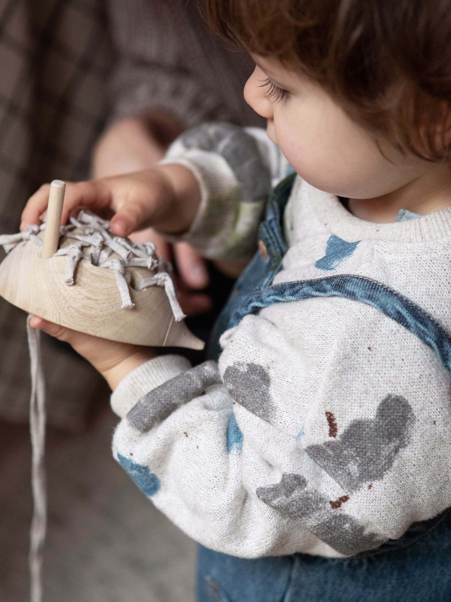 Sweater with cloud print