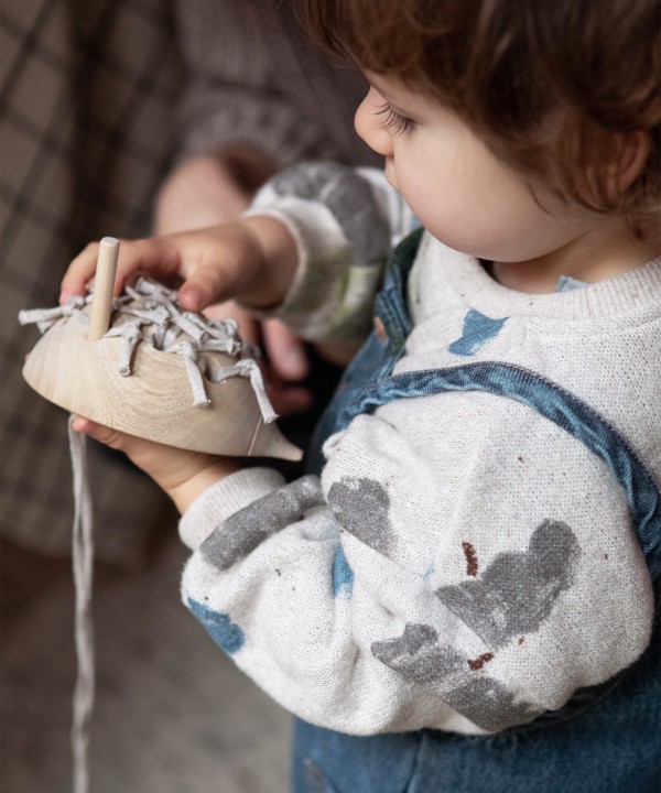 Sweater with cloud print