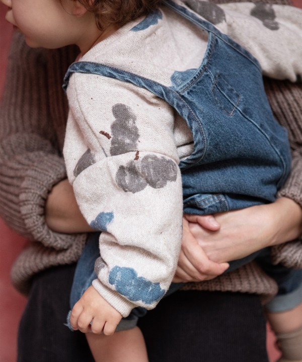 Sweater with cloud print