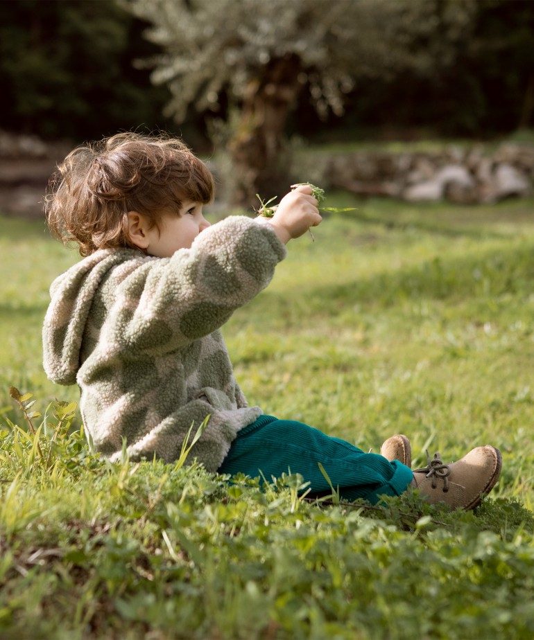 Cappottino stile peluche con cappuccio