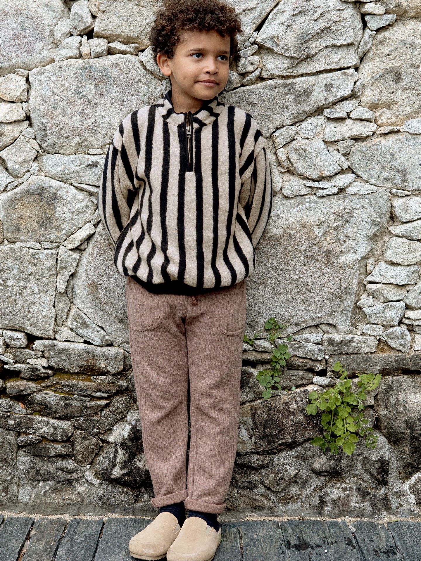 Jersey de punto con estampado de rayas verticales