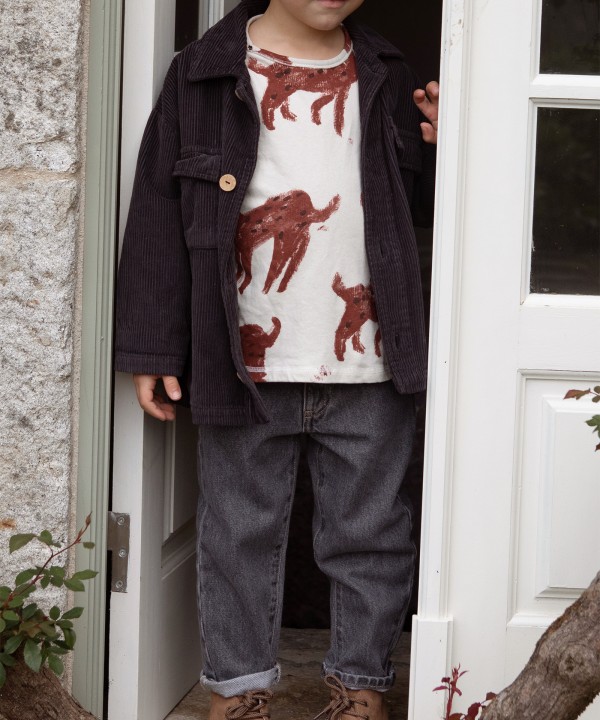 Denim jeans with adjustable waist