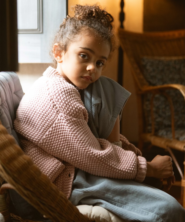 Golfino lavorato a maglia con tasche