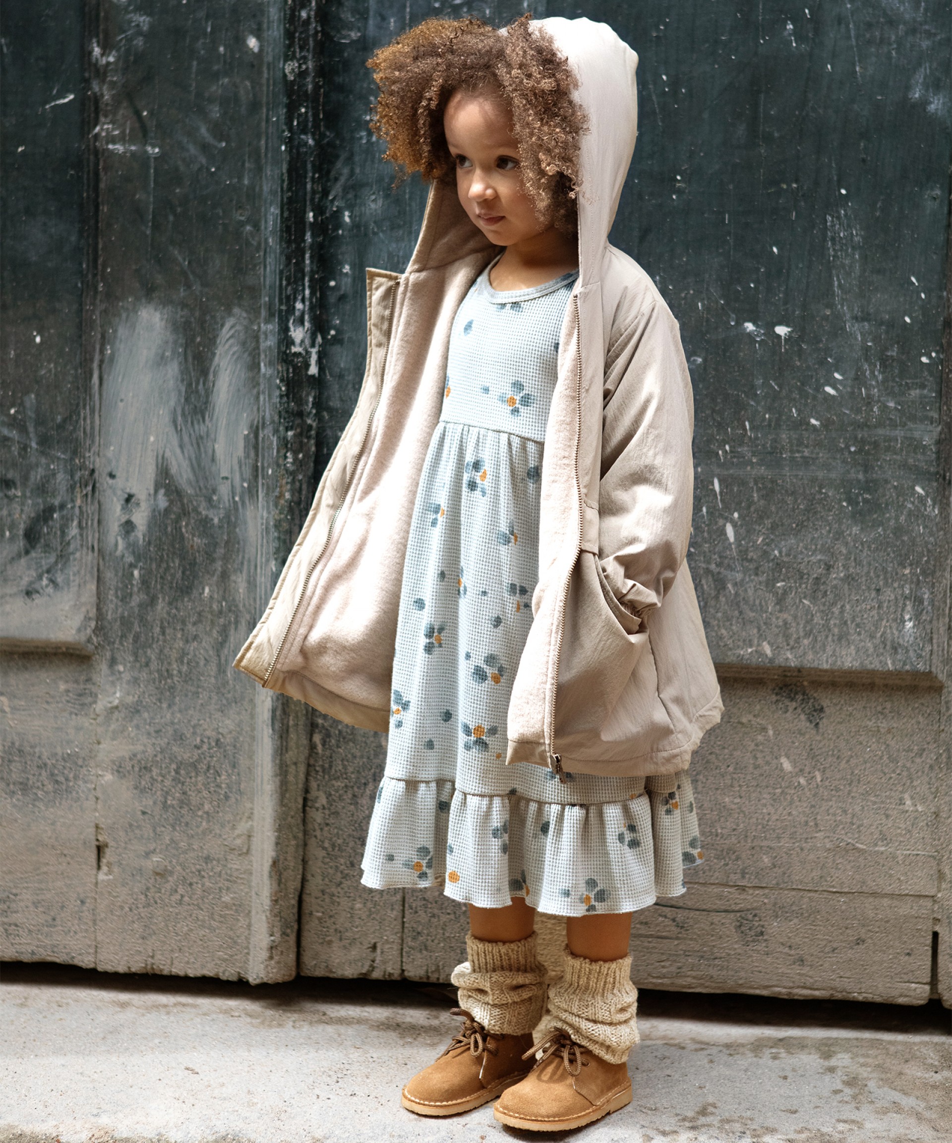 Parka en tissu avec les poignets lastiqus | Wooden Memories