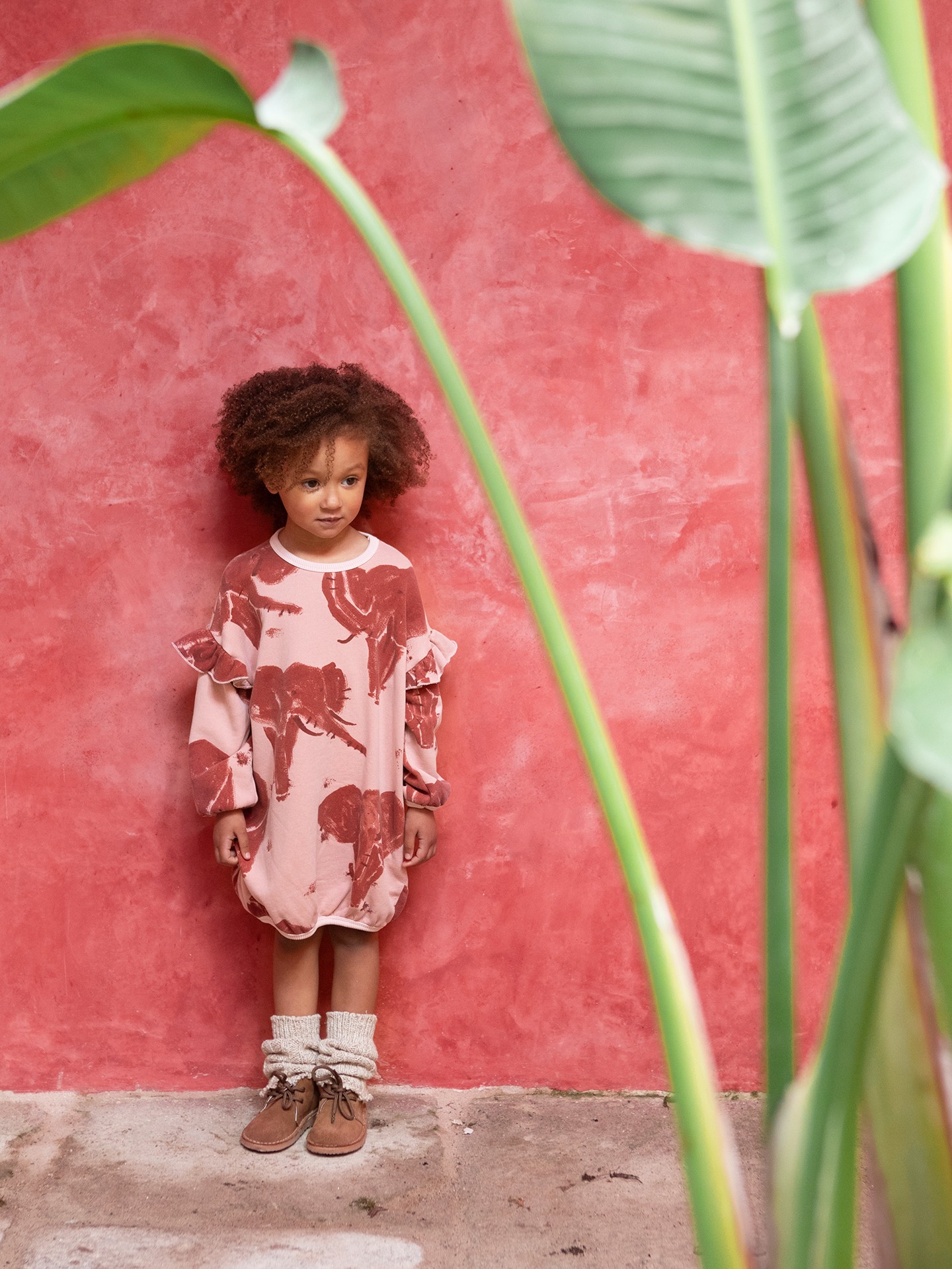 Dress with elephant print