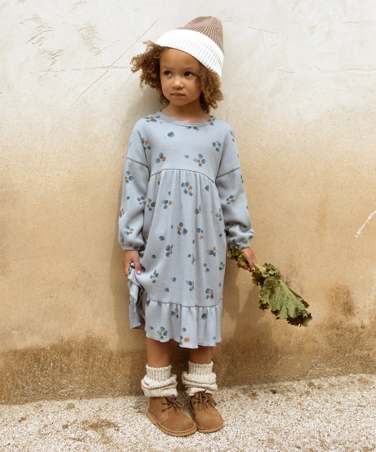 Dress with a frill at the bottom