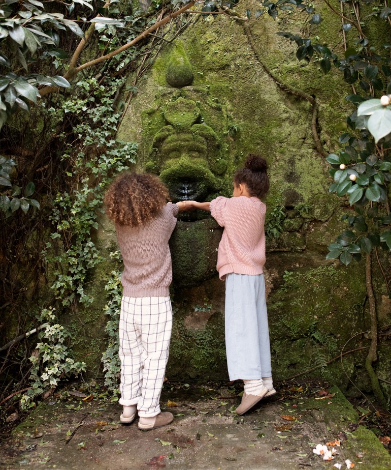 Pantaloni in bombasina con tasche