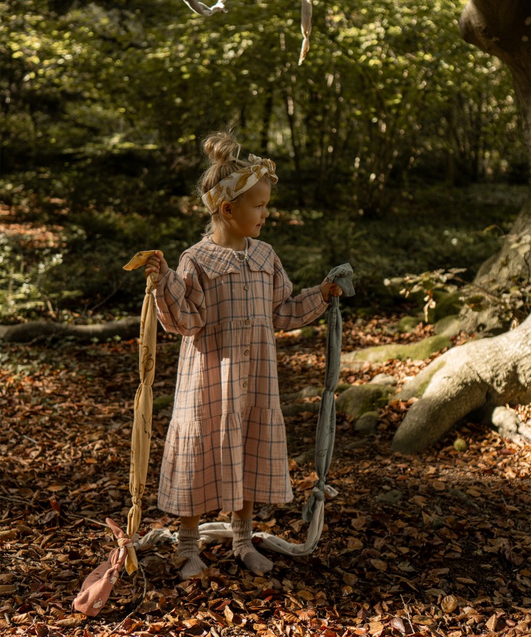 Vestito di tessuto con motivo a scacchi