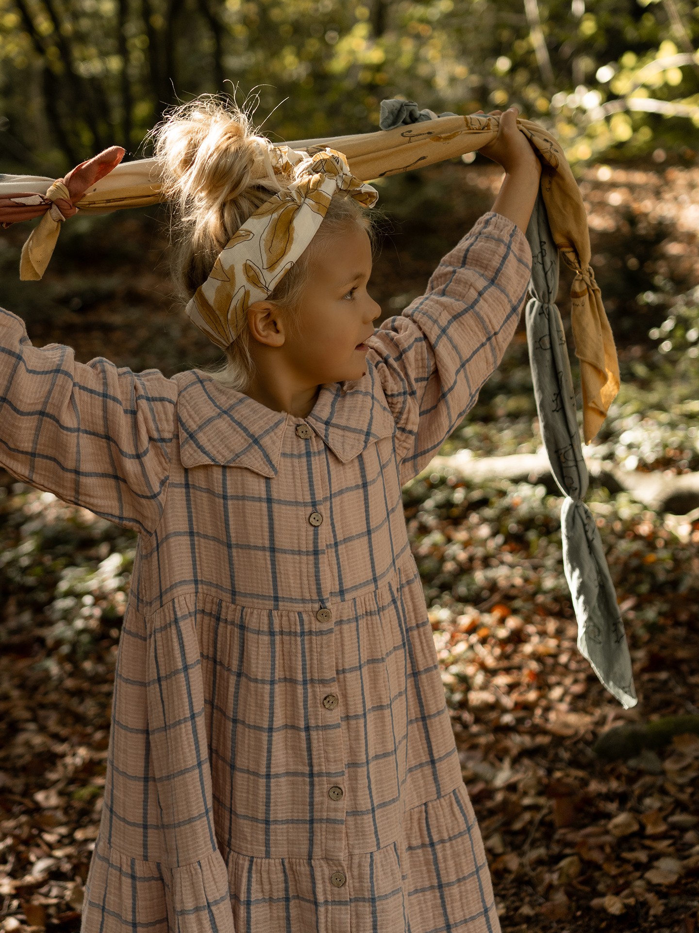 Vestito di tessuto con motivo a scacchi