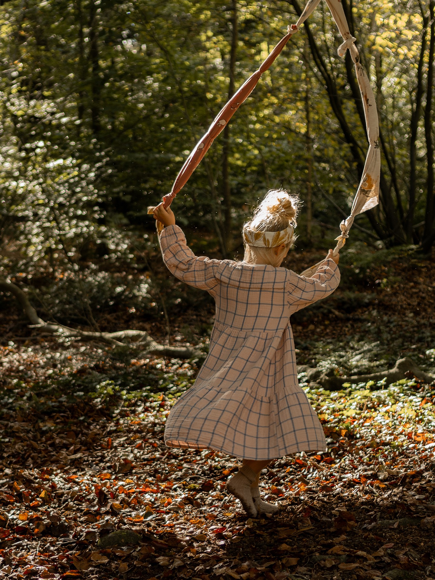 Vestito di tessuto con motivo a scacchi