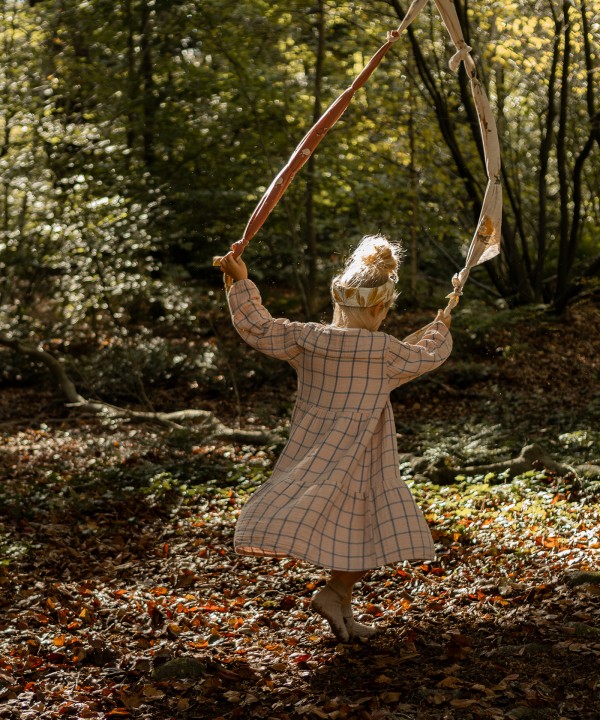 Vestito di tessuto con motivo a scacchi