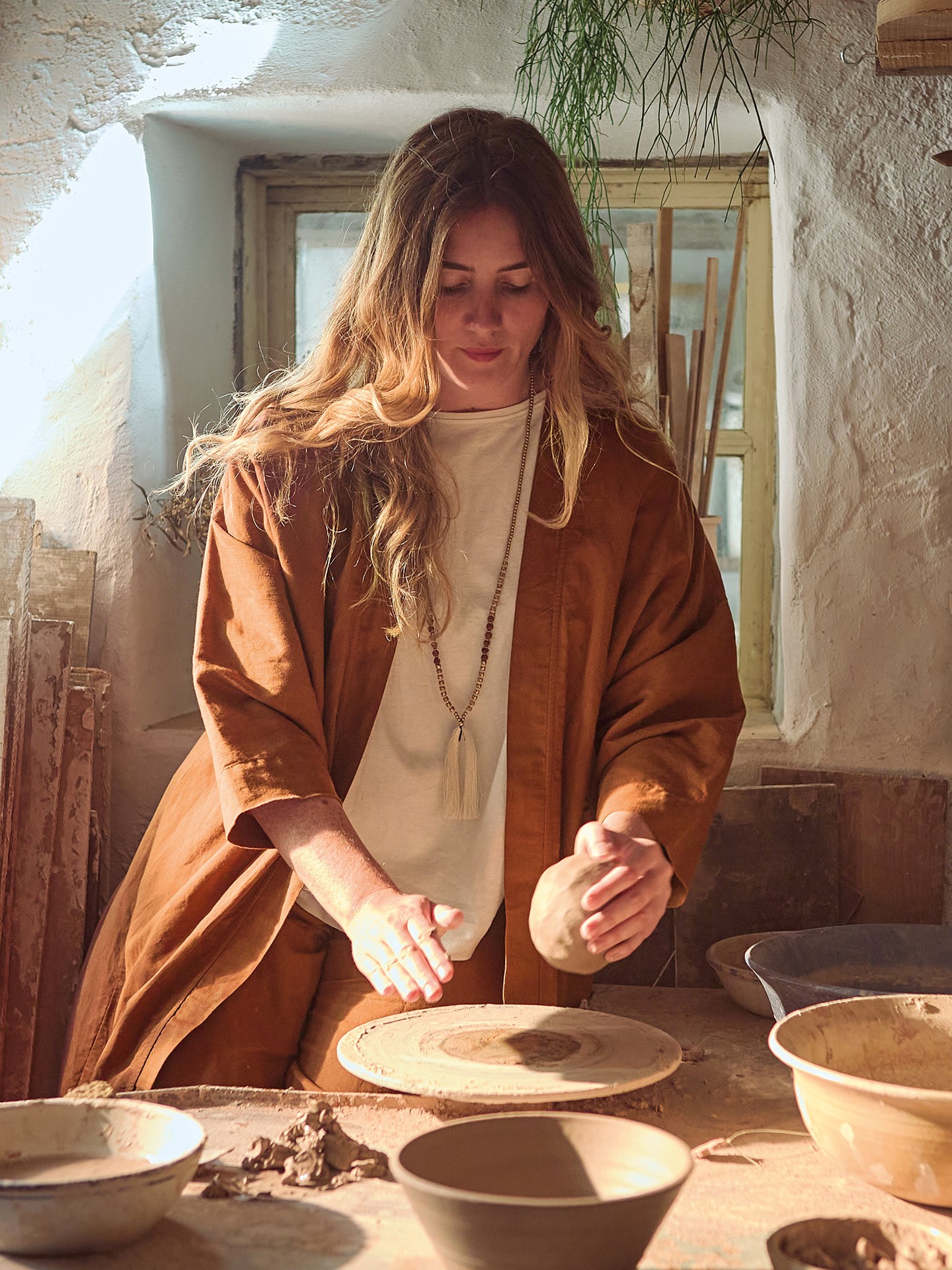 Manteau avec mélange de lin et coton biologique