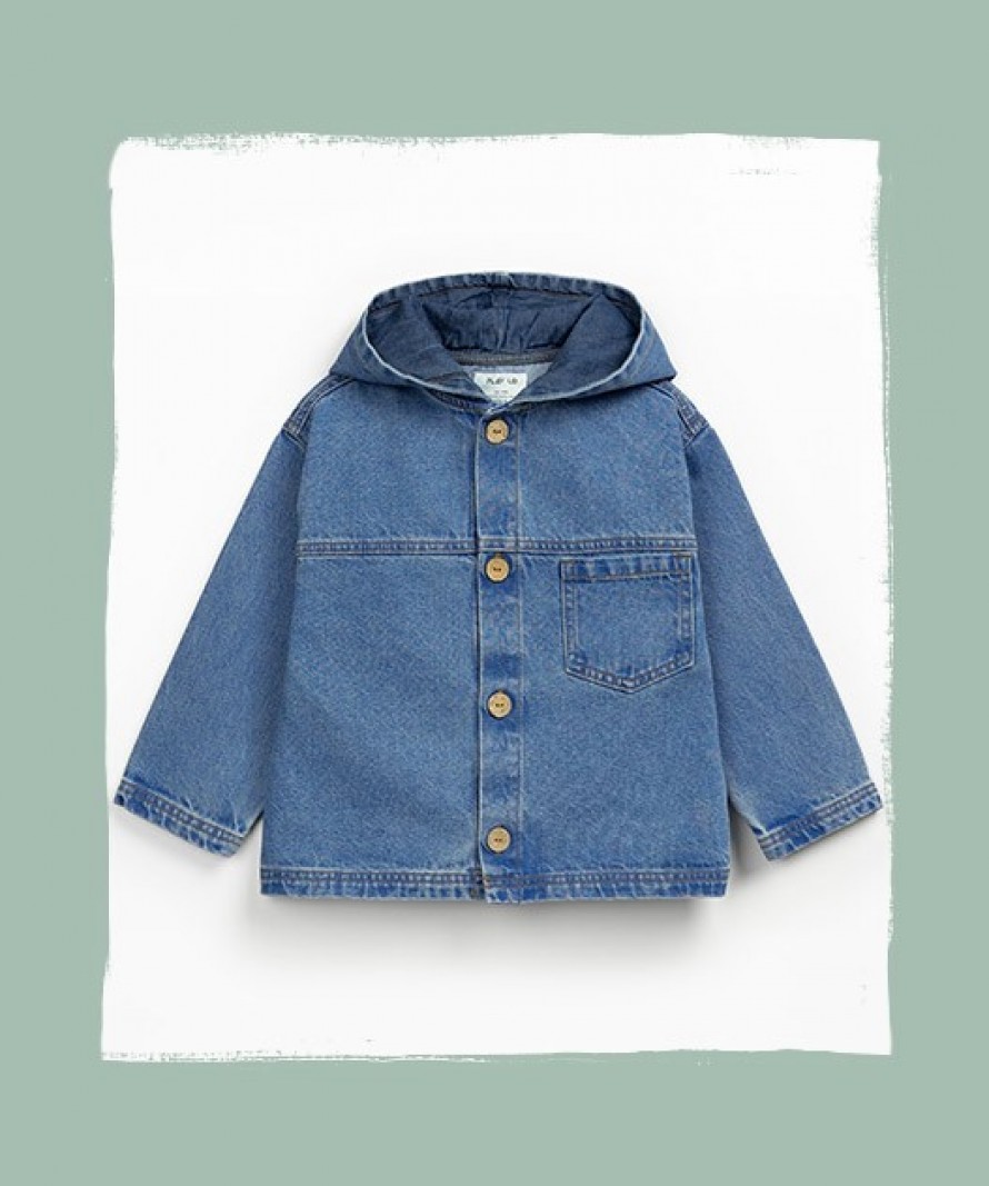 Hooded denim jacket