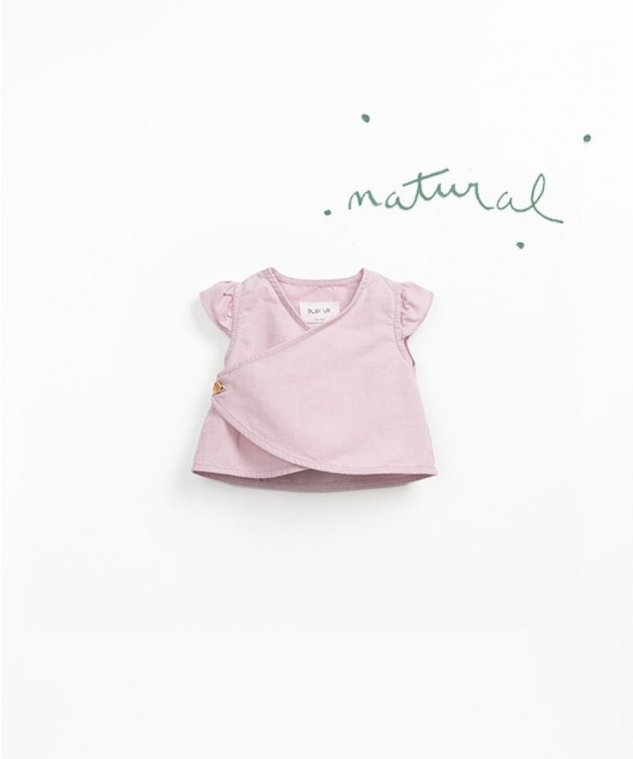 Blusa de tecido em linho e algodo orgnico